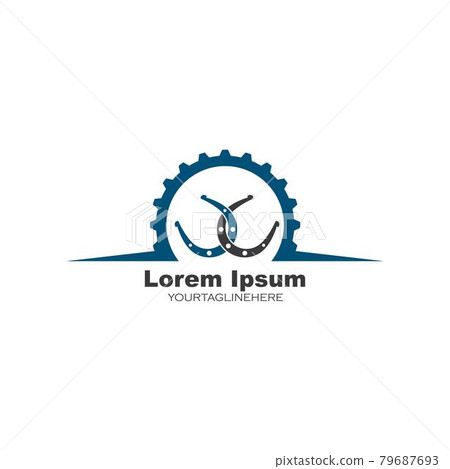 horse shoe service repair  icon logo vector illustration 79687693