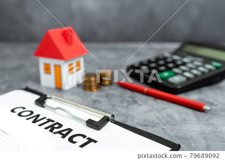 Buying New House Ideas, Property Insurance Contract, Home Sale Deal, Calculating House Cost, Saving Household Money, Abstract Selling Buying Estate Ownership 79689092