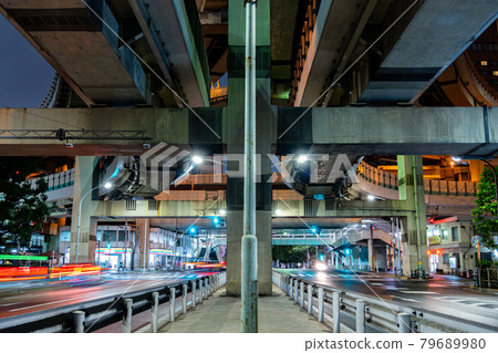 Hakozaki Junction, Metropolitan Expressway, Expressway, Architecture, Road, Traffic Lights, Cars, Afternoon, Late Night, Summer, Chuo Ward, Tokyo Hakozaki Junction, Metropolitan Expressway, Expressway, Architecture, Road, Traffic Lights, Cars, Afternoon, Late Night, Summer, Chuo Ward, Tokyo 79689980