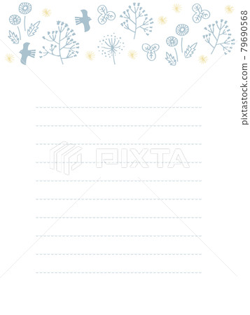 藍色和黃色北歐字母框架 79690568