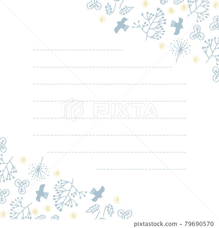 藍色和黃色北歐字母框架 79690570