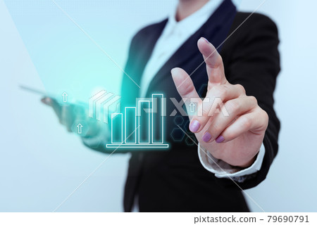 Woman In Uniform Side Standing Carrying Phone Tapping Futuristic Virtual Display Icons. Lady In Suit Holding Mobile Device Touching Innovative And Modern Icon Designs. Woman In Uniform Side Standing Carrying Phone Tapping Futuristic Virtual Display Icons. Lady In Suit Holding Mobile Device Touching Innovative And Modern Icon Designs. 79690791