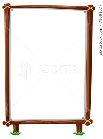 Wooden frame vertical isolated on white background Wooden frame vertical isolated on white background 79691377