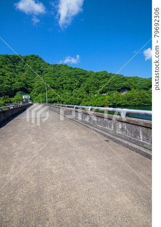 霧泉水庫 霧泉湖頂壩堤 初夏週邊景色 79692306