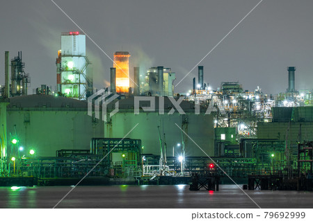 “神奈川縣”工廠夜景，京濱工業區 79692999