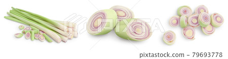 Fresh Lemongrass isolated on white background, Set or collection Fresh Lemongrass isolated on white background, Set or collection 79693778