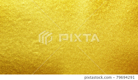 Shiny yellow leaf gold foil texture 79694291