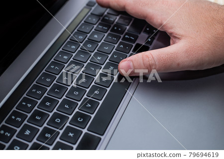 Hands Pointing Pressing Computer Keyboard Keys Typewriting New Ideas. Fingers Tapping Typing Fresh Thoughts Using Wireless Notebook Keypad. Hands Pointing Pressing Computer Keyboard Keys Typewriting New Ideas. Fingers Tapping Typing Fresh Thoughts Using Wireless Notebook Keypad. 79694619