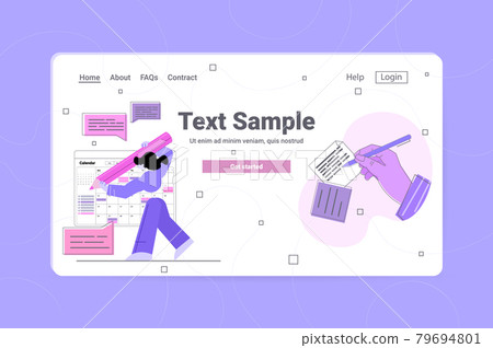 businesswoman planning day scheduling appointment in online calendar app agenda meeting plan time management 79694801