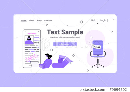 hr manager choosing cv portfolio of job candidate resume with stamp approved vacancy open recruitment human resources 79694802