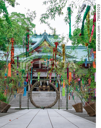 夏季朝聖七夕裝飾草環淨化夏季形象 79695029