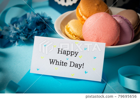 Happy White Day! White Day Macaroon Western Confectionery Message Card 79695656