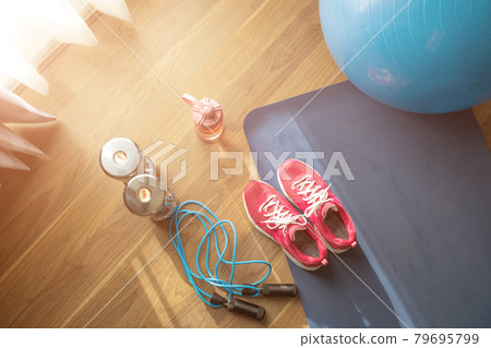 sport fitness equipment in house 79695799