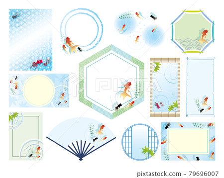夏季金魚河水背景 夏季金魚河水背景 79696007