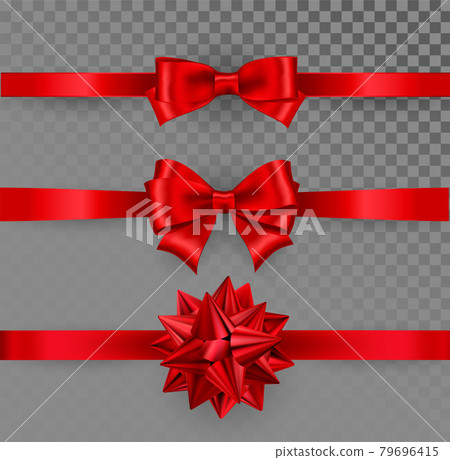Shiny color satin ribbon on white background - Stock Illustration ...