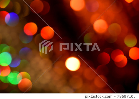 Abstract colorful glowing rainbow bokeh with red side. Abstract colorful glowing rainbow bokeh with red side. 79697103