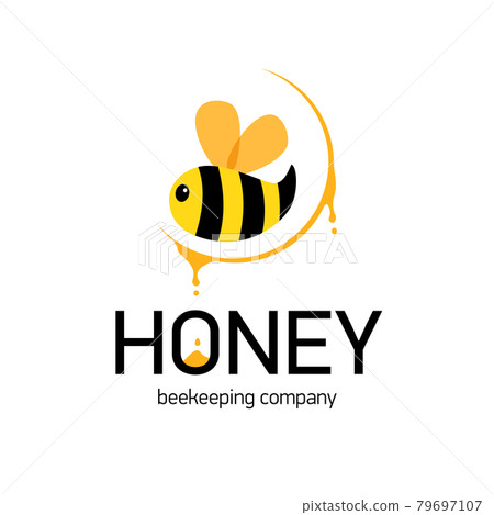 Symbol for honey producer company. Cute striped Bee. Symbol for honey producer company. Cute striped Bee. 79697107