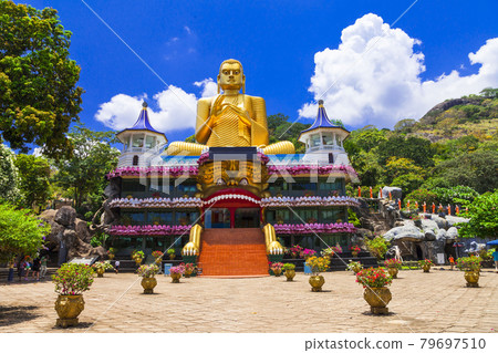 Golden temple in Dambulla - landmarks of Sri lanka Golden temple in Dambulla - landmarks of Sri lanka 79697510