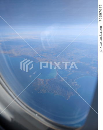 Argentario Peninusla aerial view from airlplane 79697675