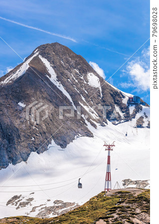 Panorama of ski resort glacier Kitzsteinhorn in Kaprun, Zell am See, during summer time in Austria 79698028