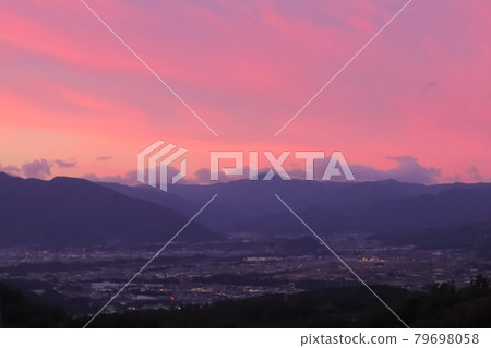 Sunset in Ueda City, Shinshu Sunset in Ueda City, Shinshu 79698058