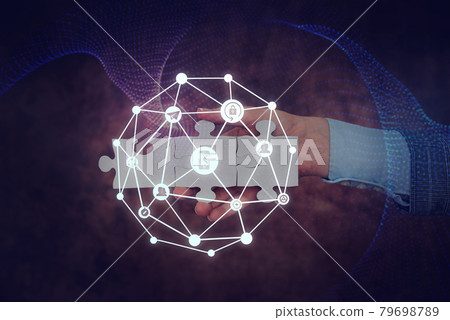Hand Holding Jigsaw Puzzle Piece Unlocking New Futuristic Technologies. Palm Carrying Puzzles Part Displaying Solving Late Innovative Virtual Ideas. Hand Holding Jigsaw Puzzle Piece Unlocking New Futuristic Technologies. Palm Carrying Puzzles Part Displaying Solving Late Innovative Virtual Ideas. 79698789