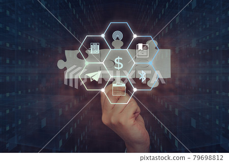 Hand Holding Jigsaw Puzzle Piece Unlocking New Futuristic Technologies. Palm Carrying Puzzles Part Displaying Solving Late Innovative Virtual Ideas. Hand Holding Jigsaw Puzzle Piece Unlocking New Futuristic Technologies. Palm Carrying Puzzles Part Displaying Solving Late Innovative Virtual Ideas. 79698812