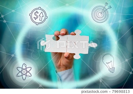 Hand Holding Jigsaw Puzzle Piece Unlocking New Futuristic Technologies. Palm Carrying Puzzles Part Displaying Solving Late Innovative Virtual Ideas. Hand Holding Jigsaw Puzzle Piece Unlocking New Futuristic Technologies. Palm Carrying Puzzles Part Displaying Solving Late Innovative Virtual Ideas. 79698813