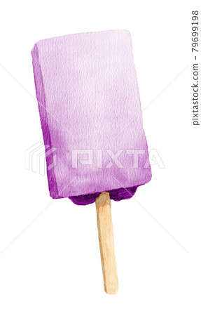 Analog watercolor square popsicle grape 79699198