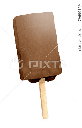 Analog watercolor square popsicle chocolate Analog watercolor square popsicle chocolate 79699199