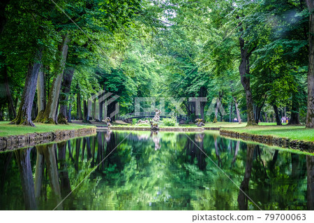 The castle park Hofgarten in Bayreuth, Germany. Selective focus The castle park Hofgarten in Bayreuth, Germany. Selective focus 79700063