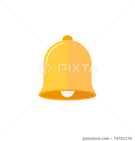 Bell flat icon, education and school element - Stock Illustration ...