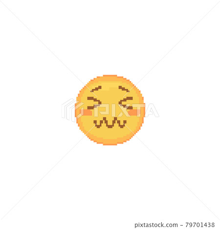 Pixel art Confounded Emoji face icon. Vector cute pixel Helpless emoticon. Dead Emoji in retro pixel 8 bit style. Sad defeat emoji yellow face isolated icon. Pixel art Confounded Emoji face icon. Vector cute pixel Helpless emoticon. Dead Emoji in retro pixel 8 bit style. Sad defeat emoji yellow face isolated icon. 79701438