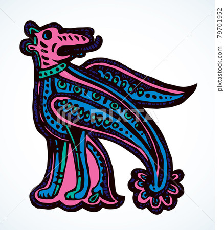 Celtic ornament. Vector drawing label Celtic ornament. Vector drawing label 79701952