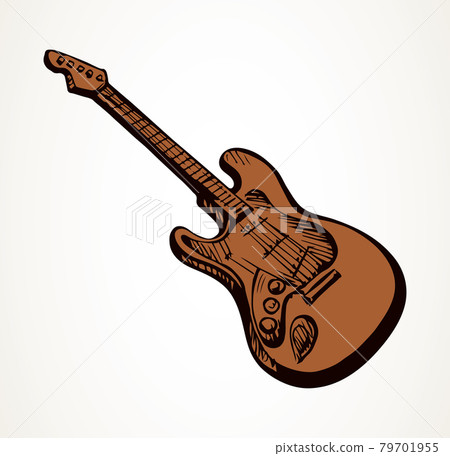 Electric guitar. Vector drawing icon Electric guitar. Vector drawing icon 79701955