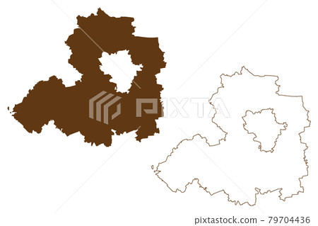 Saalekreis district (Federal Republic of Germany, rural district, Free State of Saxony-Anhalt) map vector illustration, scribble sketch Saalekreis map Saalekreis district (Federal Republic of Germany, rural district, Free State of Saxony-Anhalt) map vector illustration, scribble sketch Saalekreis map 79704436