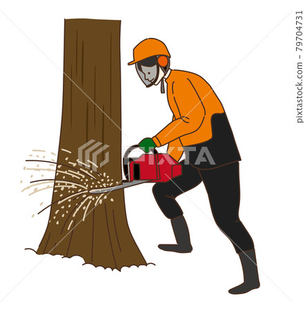 Forestry logging, cutting trees 79704731
