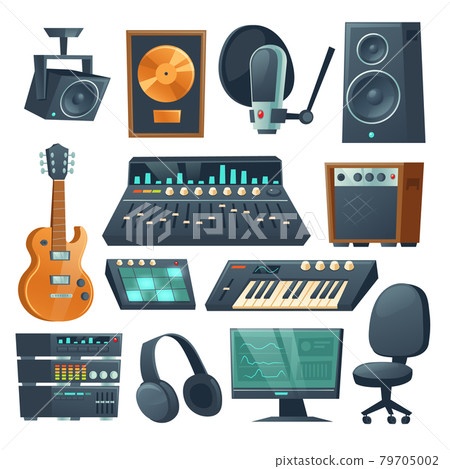 Music studio equipment for sound recording Music studio equipment for sound recording 79705002