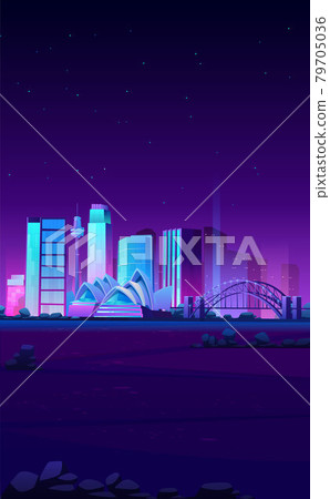 Sydney, Australia skyline with Opera house banner 79705036