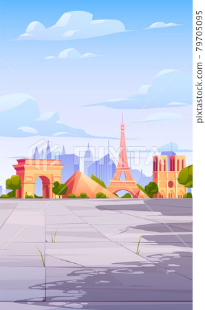 Paris landmarks, France city skyline background Paris landmarks, France city skyline background 79705095