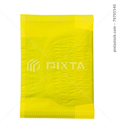 Packed female medical pad isolated on white background Packed female medical pad isolated on white background 79705540