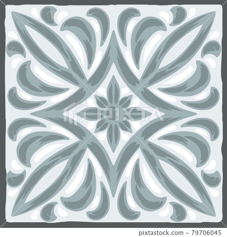 Portuguese azulejo ceramic tile pattern. Mediterranean traditional ornament. Italian pottery or spanish majolica. Portuguese azulejo ceramic tile pattern. Mediterranean traditional ornament. Italian pottery or spanish majolica. 79706045