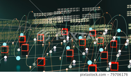 Technology and science background.Computer science engineering and block chain concept. 79706176