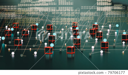 Technology and science background.Computer science engineering and block chain concept. 79706177