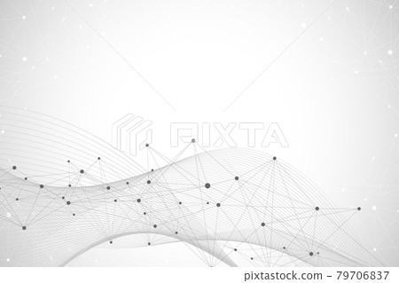 Structure molecule and communication. Dna, atom, neurons. Scientific molecule background for medicine, science, technology, chemistry, illustration 79706837