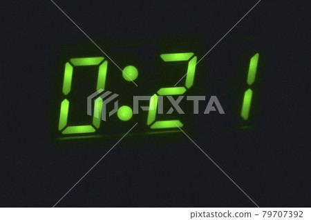 Numbers on the LED clock in the dark Numbers on the LED clock in the dark 79707392