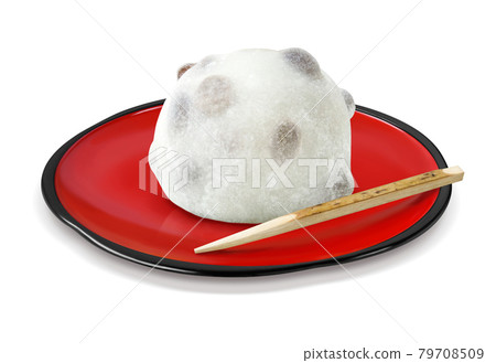 Bean Daifuku illustration realistic plate Bean Daifuku illustration realistic plate 79708509