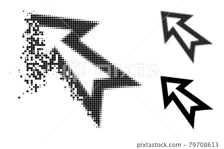 Burst and Halftone Pixel Arrow Left Up Glyph Burst and Halftone Pixel Arrow Left Up Glyph 79708613