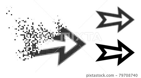 Dust and Halftone Dot Arrow Right Icon Dust and Halftone Dot Arrow Right Icon 79708740