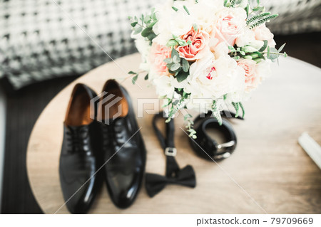 Set of mans fashion shoes and accessories 79709669